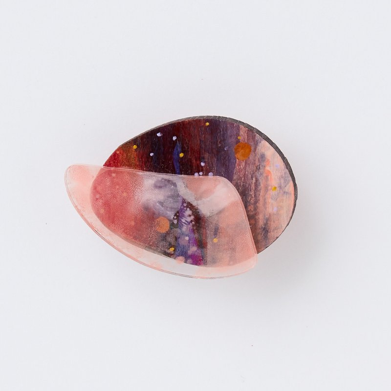 picture brooch - 胸针 - 压克力 红色