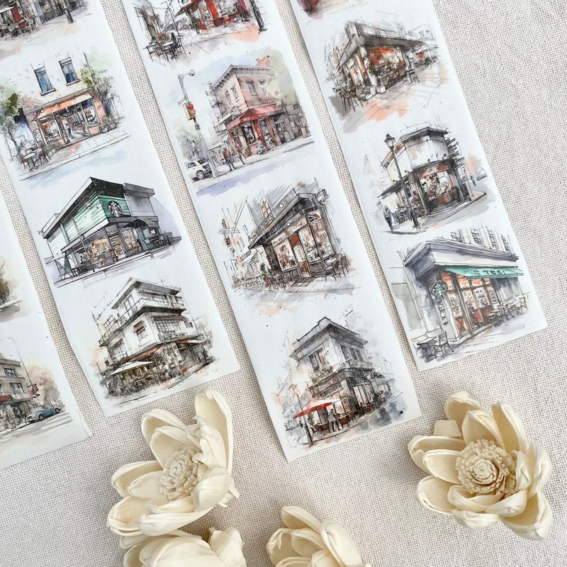 整个城市都是我的咖啡馆 和纸胶带 - 纸胶带 - 纸 