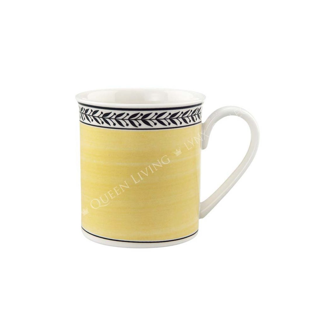 德国 Villeroy&Boch 奥顿系列 -300ml 马克杯-Fleur 黄边花环 - 咖啡杯/马克杯 - 瓷 黄色