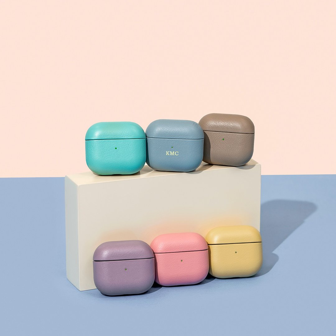 定制化礼物皮革AirPods 3代 收纳皮套/AirPods 3 保护套 - 耳机收纳 - 真皮 紫色