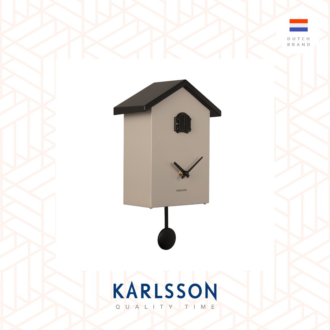 荷兰Karlsson, Traditional Cuckoo灰色摇摆布谷鸟挂钟(整点报时) - 时钟/闹钟 - 塑料 灰色