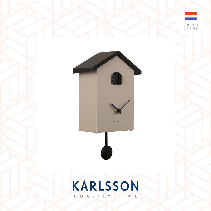 荷兰Karlsson, Traditional Cuckoo灰色摇摆布谷鸟挂钟(整点报时) - 时钟/闹钟 - 塑料 灰色