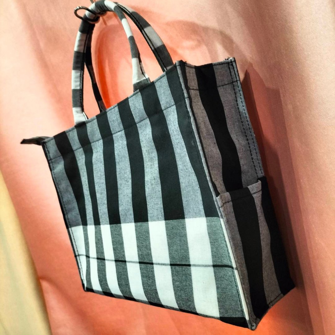 Shopping bag, khaoma fabric ***Please select a color - 手提包/手提袋 - 棉 黑色