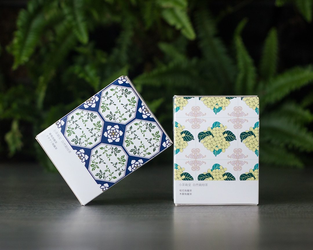 【怀旧花砖茶包】桂花乌龙茶 + 黄栀乌龙茶 轻巧盒 2 入 - 茶 - 新鲜食材 蓝色