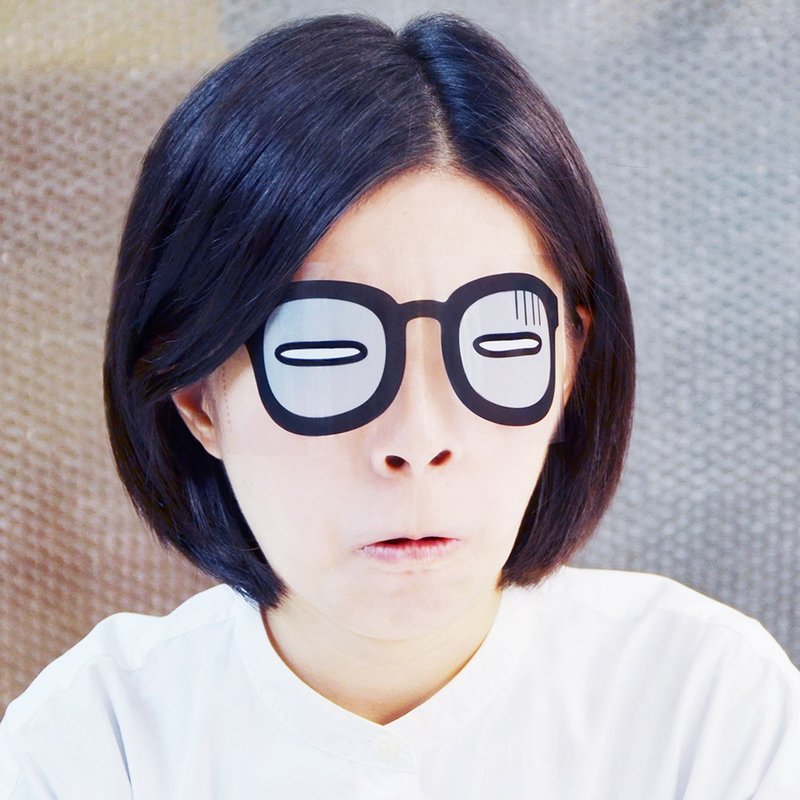 白目变脸贴-石化(看得见) 派对 婚礼 直播 - 贴纸 - 防水材质 