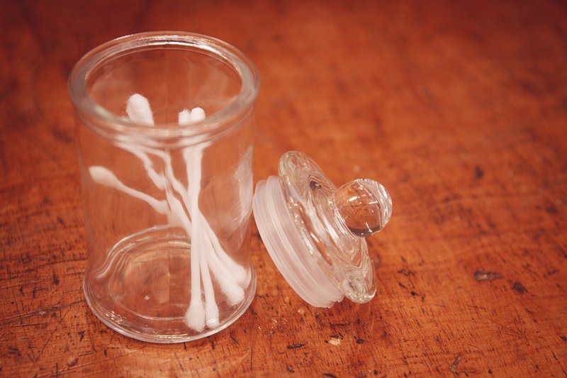 DULTON 棉花棒玻璃小罐 - 收纳用品 - 玻璃 