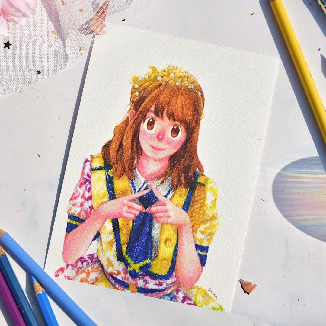 Coloured Pencil Portrait Illustration - 订制画像 - 纸 多色