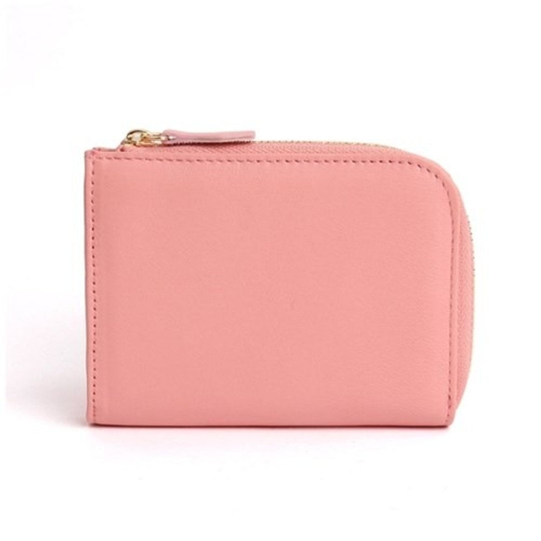 韩国Socharming-Tidy Leather Wallet-Pink - 零钱包 - 其他材质 