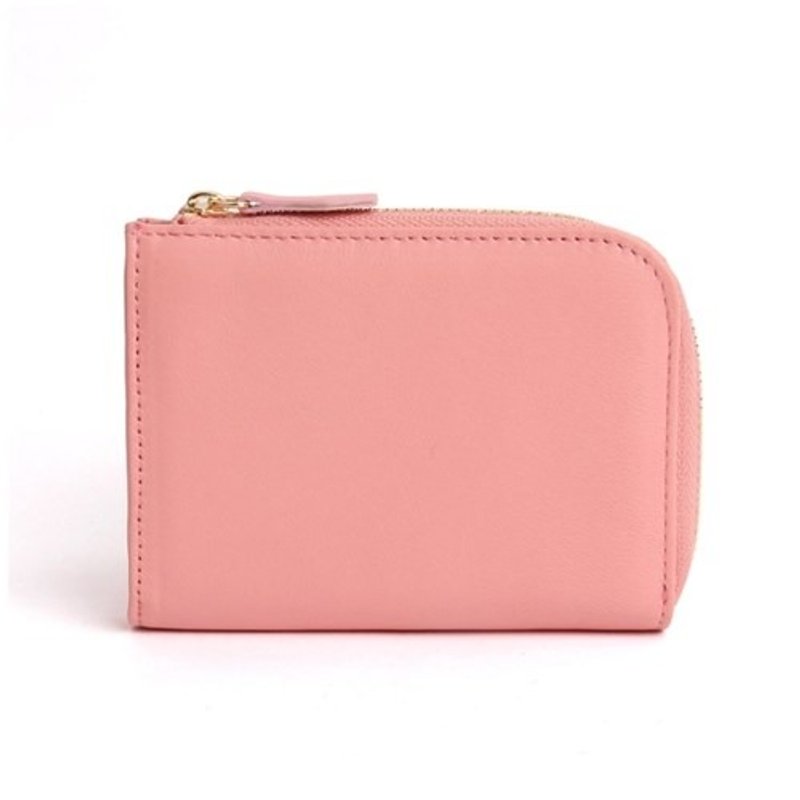 韩国Socharming-Tidy Leather Wallet-Pink - 零钱包 - 其他材质 