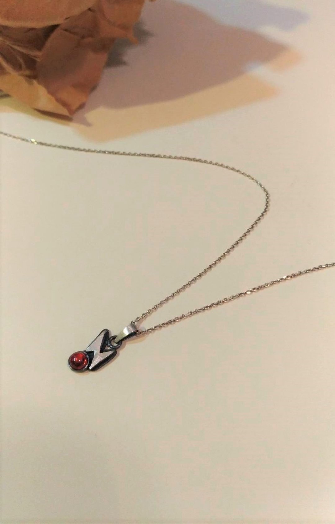 风信子石纯银闪电项链 Zircon silver necklace - 项链 - 半宝石 银色