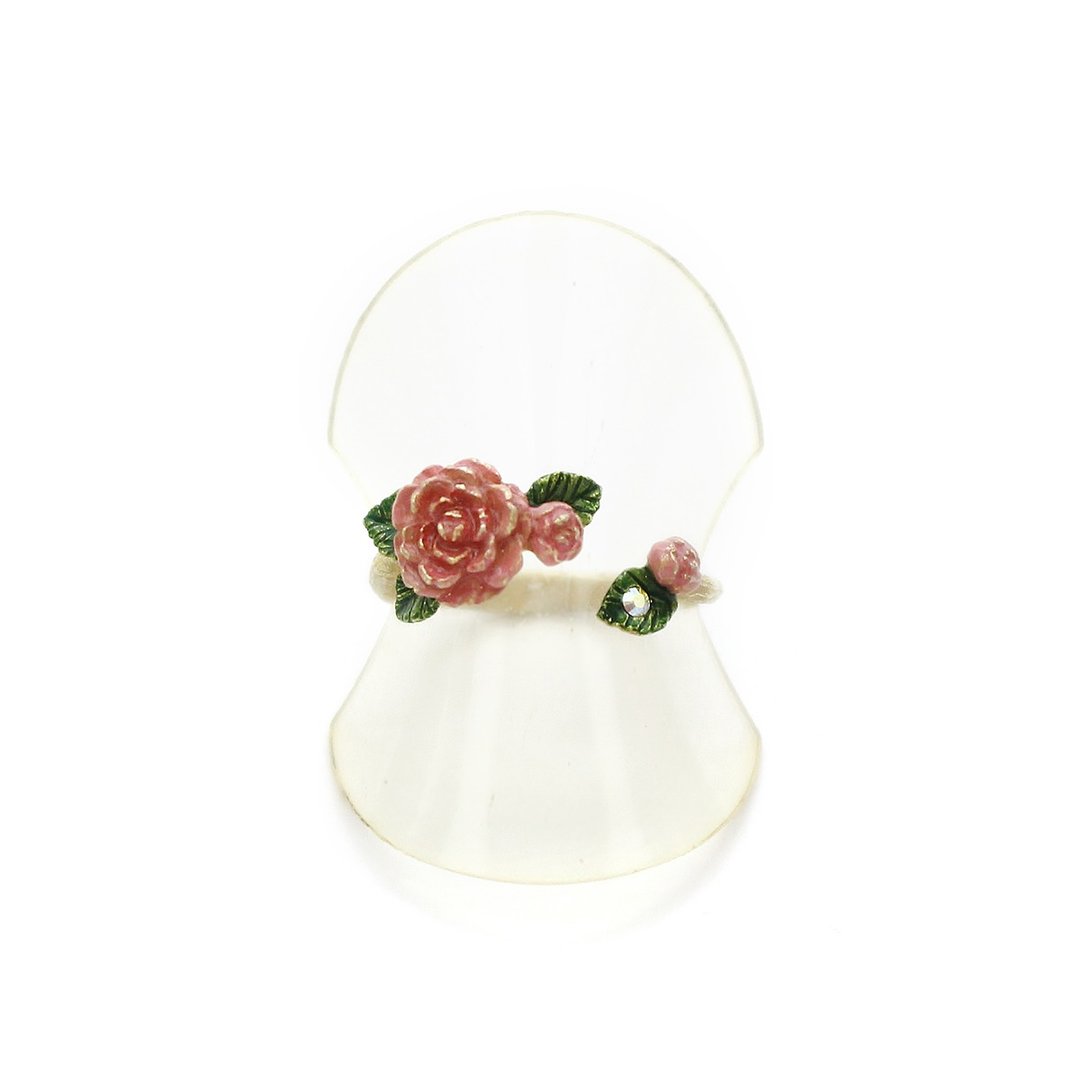 Camellia Ring Otome Tsubaki / Ring RN139 - 戒指 - 其他金属 粉红色