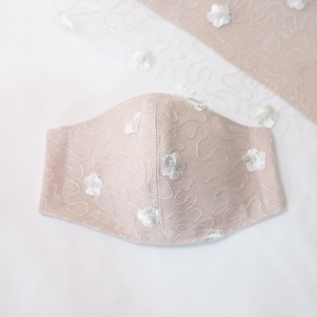 flower lace fabric mask - 口罩 - 棉 粉红色