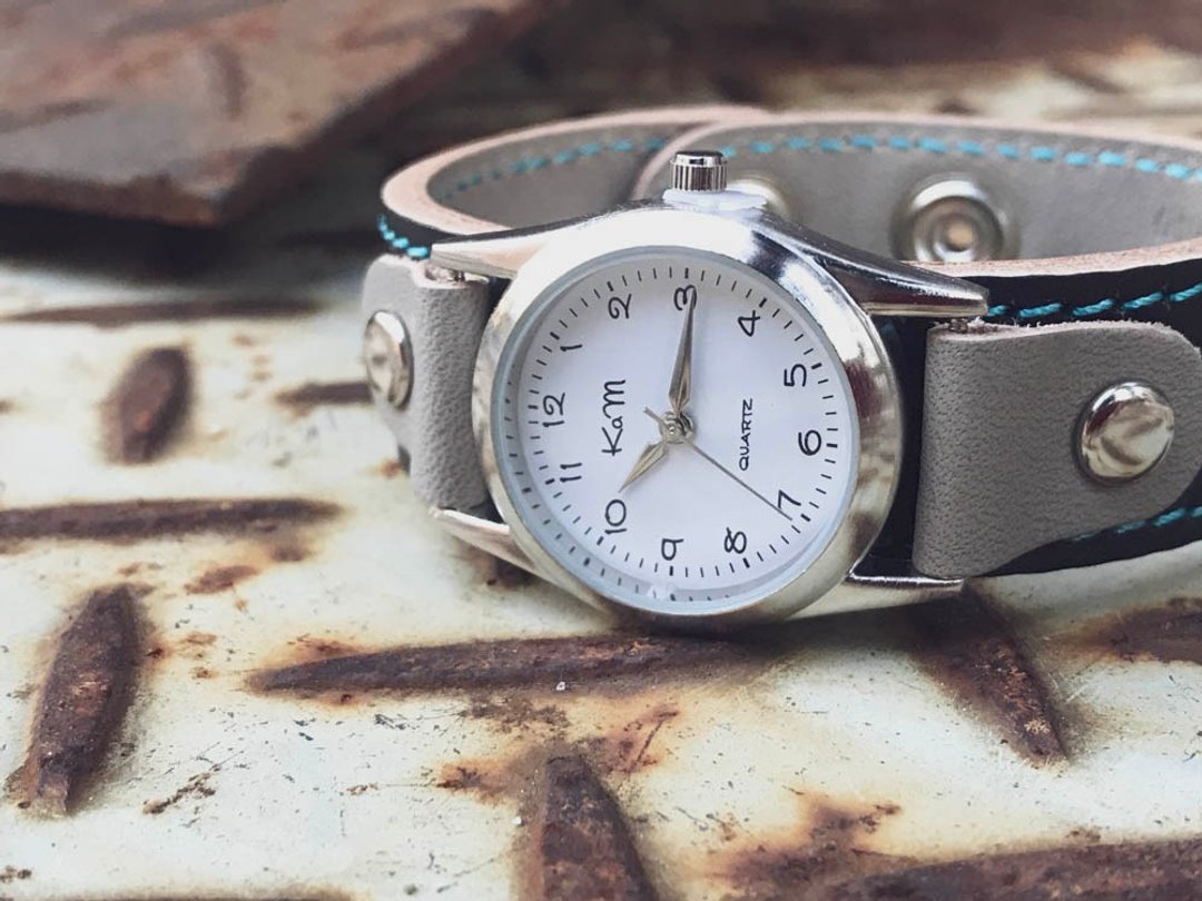 STITCH A watch that you want to wear every day Stitch Run Watch Unisex OK SRW-KHH-TS - 女表 - 真皮 黑色