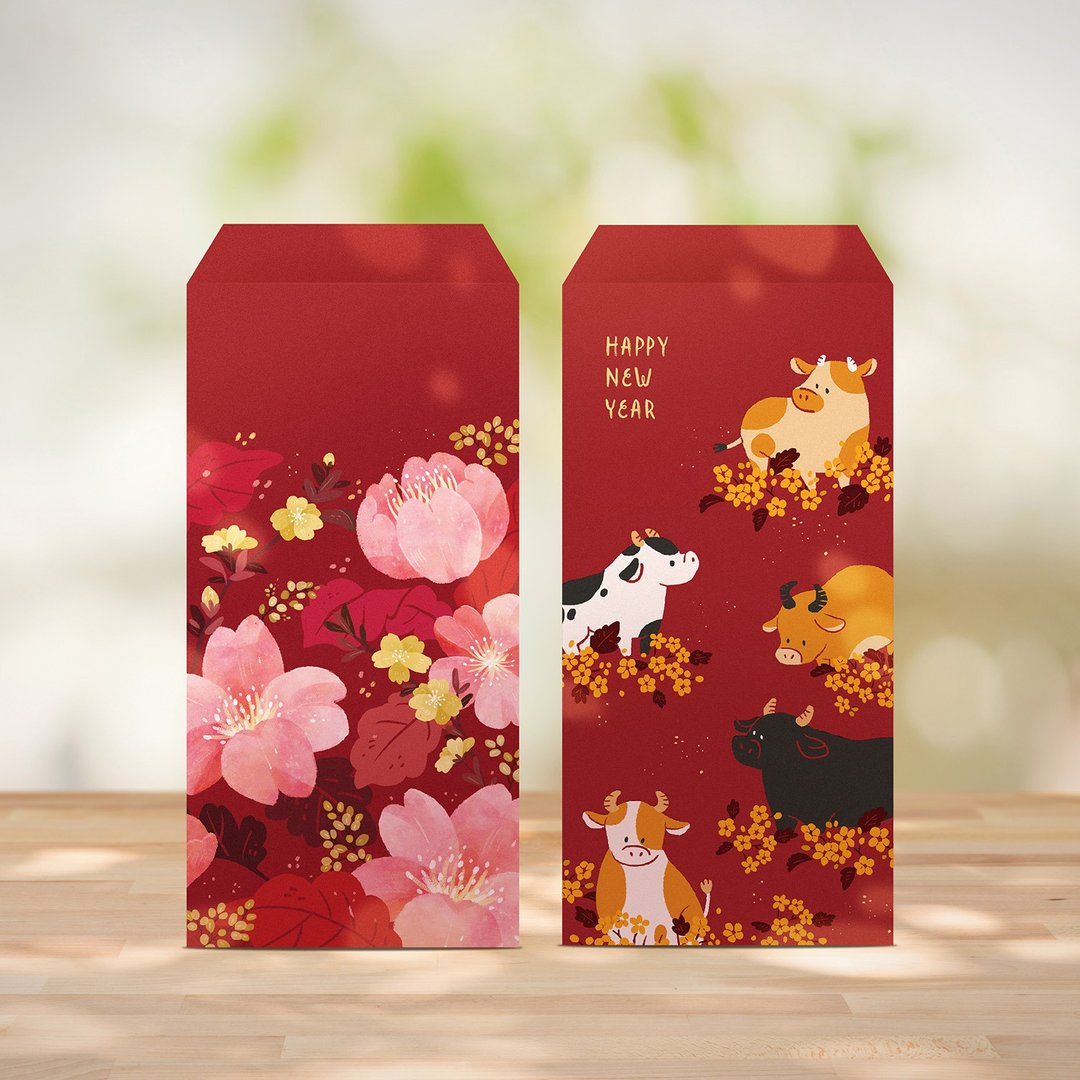 【限量贩售】红包袋2款组合(12入) - 红包/春联 - 纸 红色