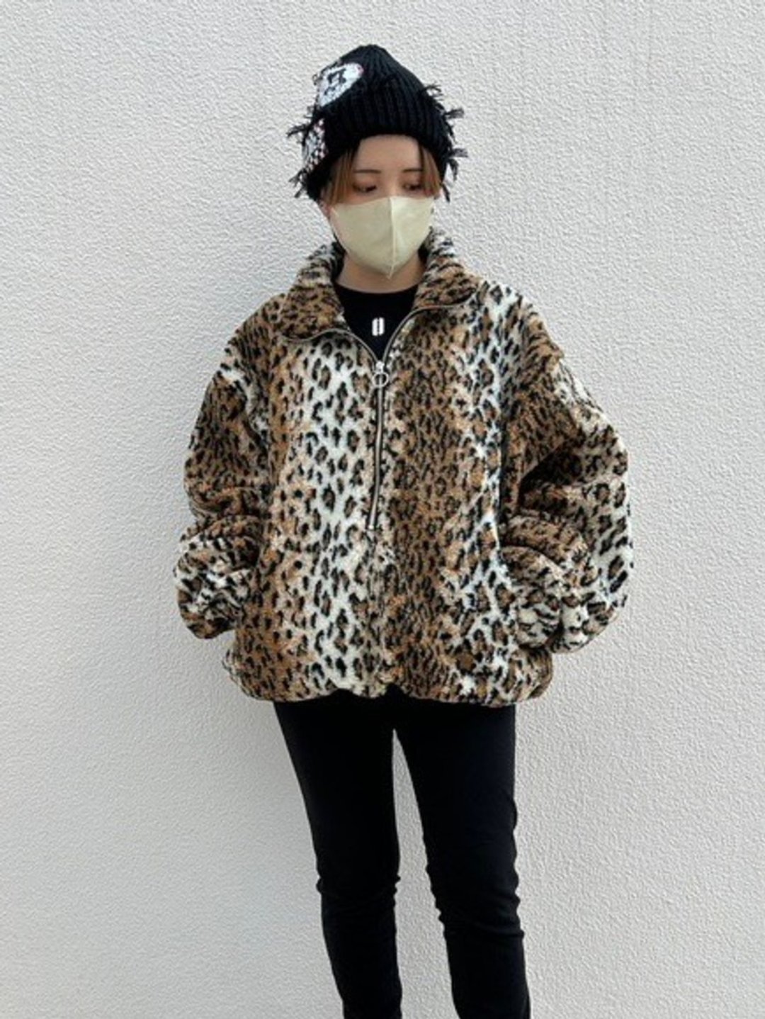 拉链外套/豹纹/棕色/均码/hellcatpunks/hcp-po-0017 - 女装上衣 - 聚酯纤维 咖啡色