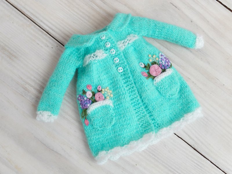 Blythe 套装手工刺绣针织开衫 - 桌游/玩具 - 羊毛 