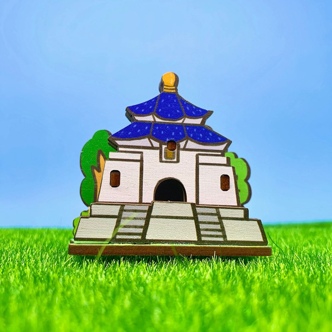 木质组合名片座/DIY手作-自由广场/中正纪念堂-旅游台湾系列 - 木工/竹艺/纸艺 - 木头 多色