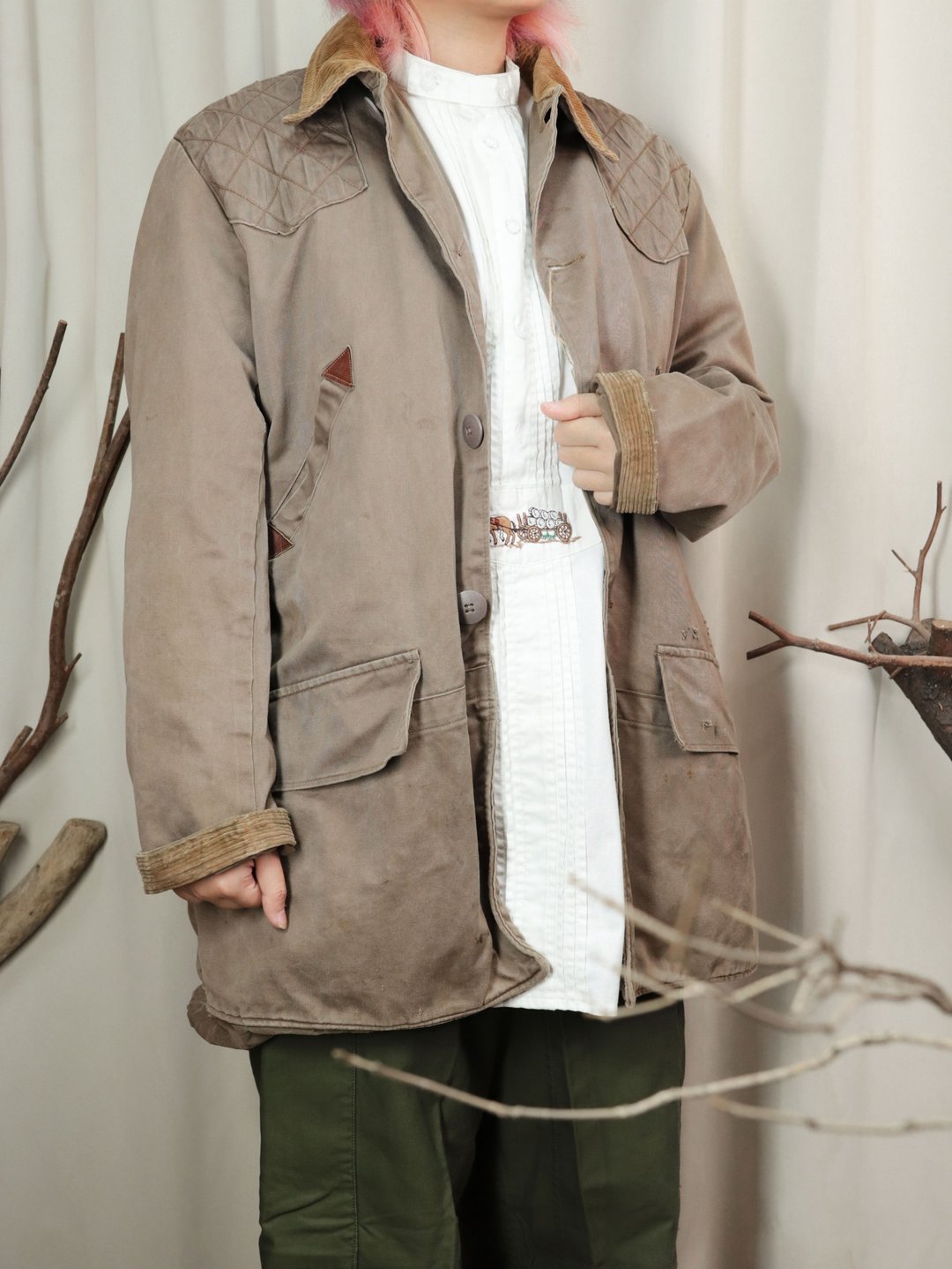 Tsubasa.Y│Ted Williams 品牌猎装外套 001 咖啡色 - 男装外套 - 棉 咖啡色