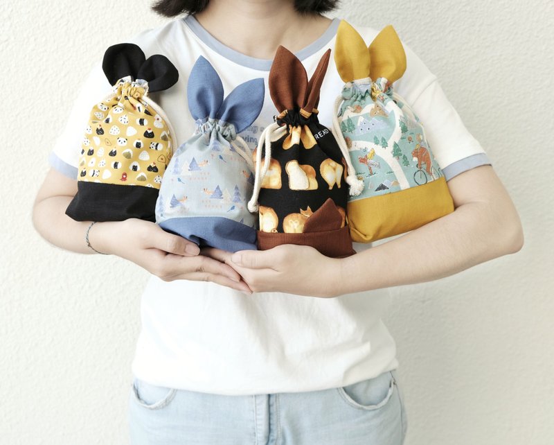 1+1自己搭--小怪兽袋好朋友组 - 化妆包/杂物包 - 棉．麻 