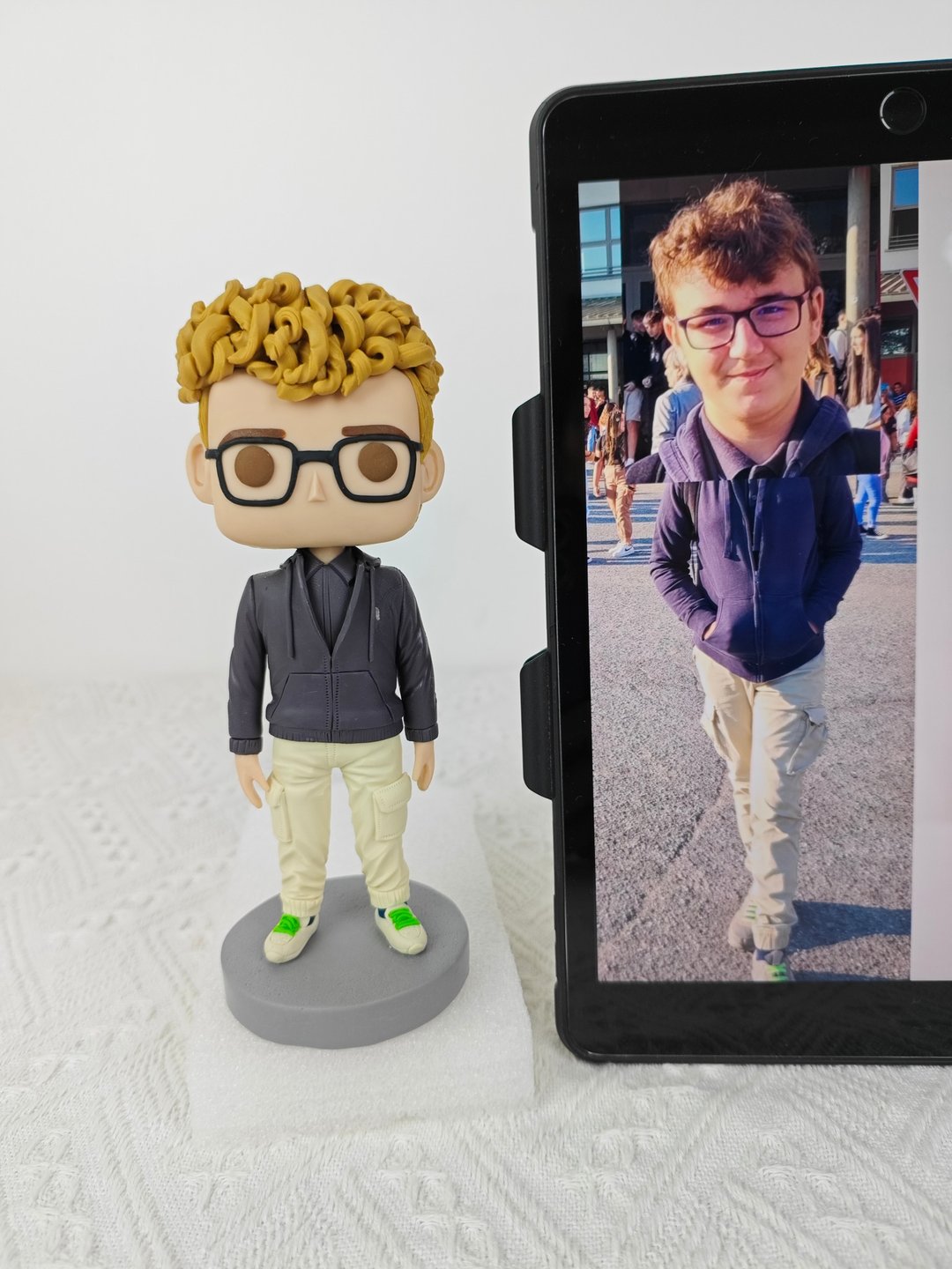 纯手工定制美国Funko Pop 自画肖像公仔娃娃男朋友老公生日礼物 - 玩偶/公仔 - 粘土 多色