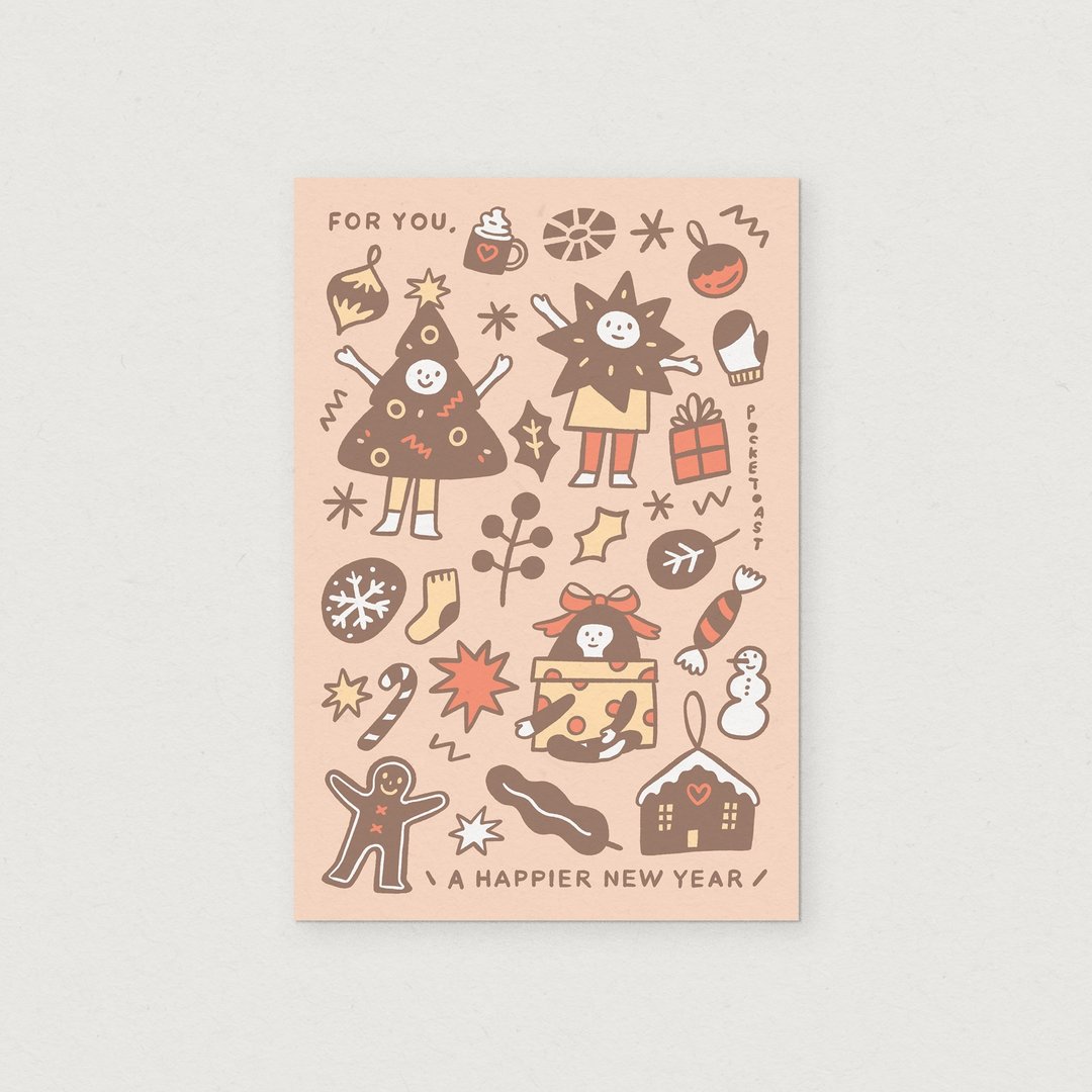 Little Folks (艺术印刷品) - 卡片/明信片 - 纸 粉红色