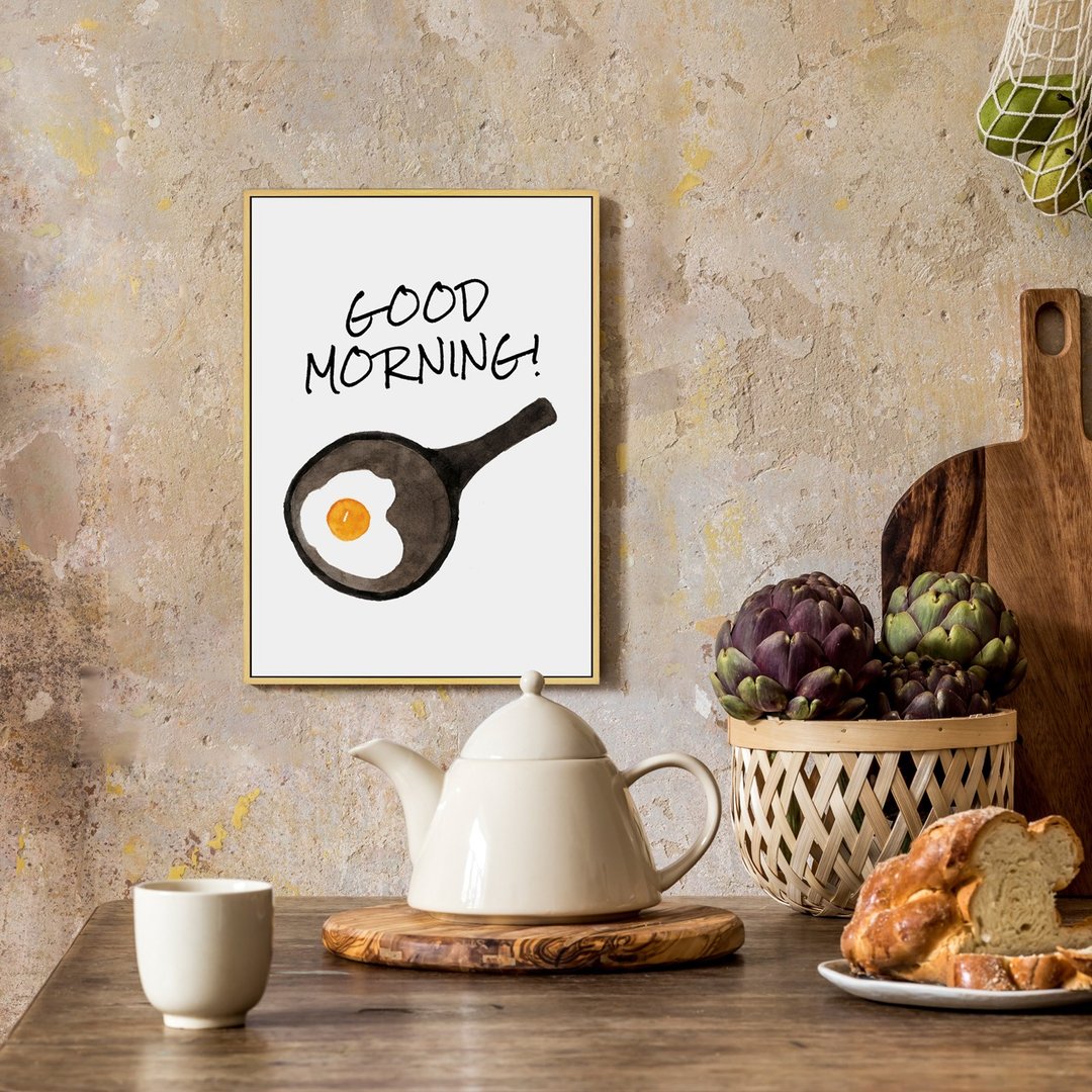 Good Morning! - 早餐店/民宿/咖啡厅/工作室/餐厅布置/送礼/布置 - 海报/装饰画/版画 - 棉 黑色