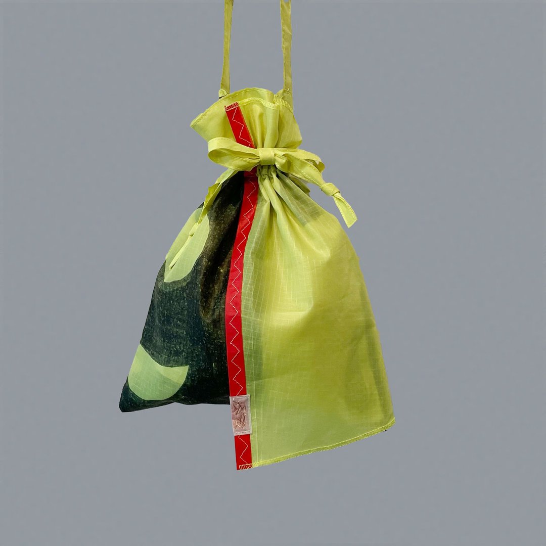 Colourful Shoulder Bag_The ReBorn kinchaku; ki-aka - 侧背包/斜挎包 - 环保材料 黄色