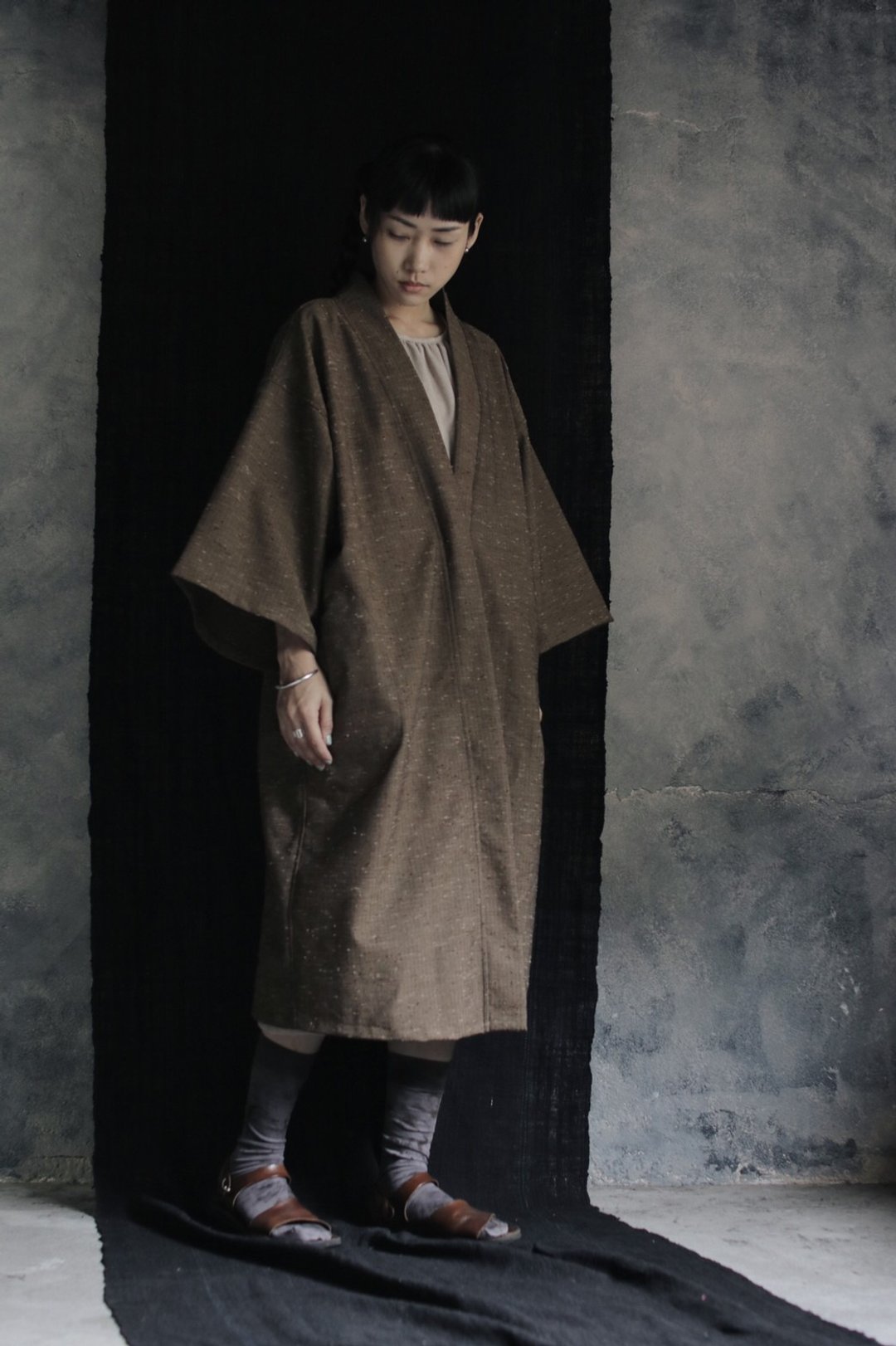 Omake Original / shiki pants - 女装休闲/机能外套 - 棉 咖啡色