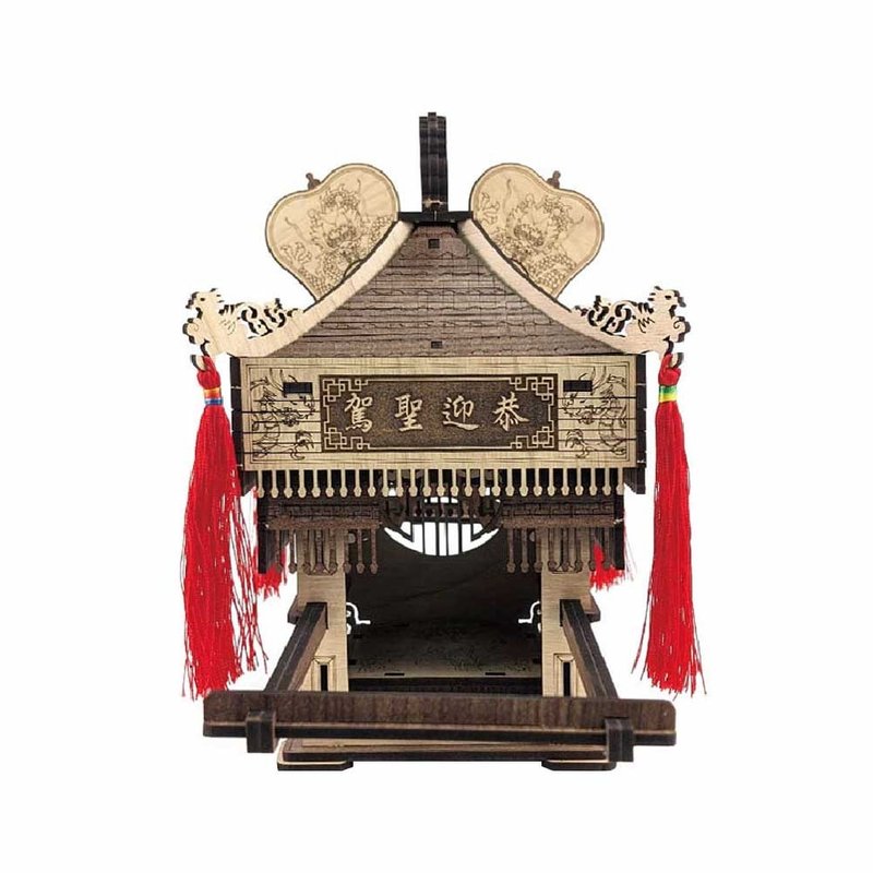 DIY材料包-庙宇系列-銮轿 木头模型 神轿 宫庙 木质立体拼图 礼物 - 木工/竹艺/纸艺 - 木头 咖啡色