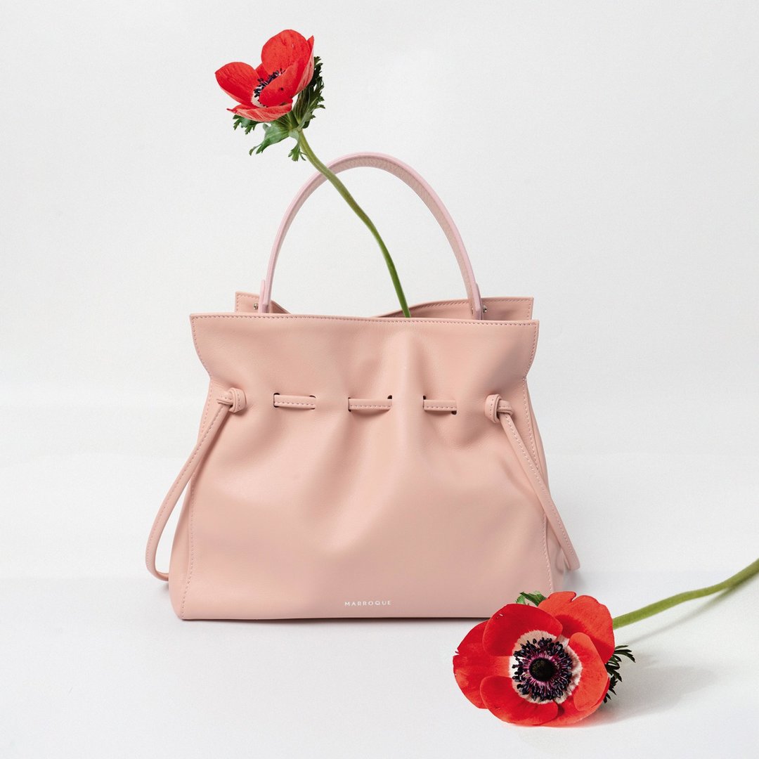Marroque Wendy drawstring  leather crossbody bag in Pink - 其他 - 真皮 粉红色