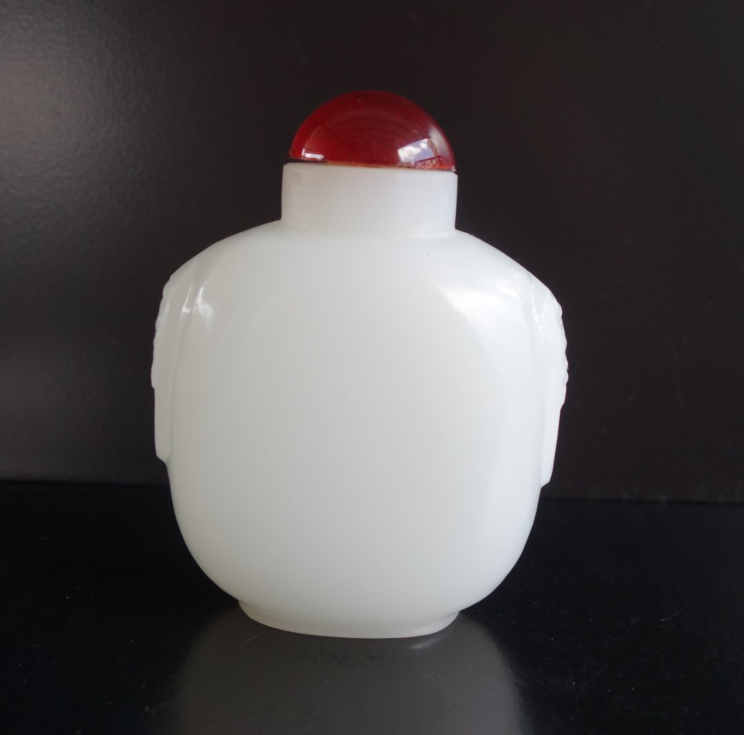 snuff bottle白料器 鼻烟壶 126公克 琉璃 摆件 艺术 - 摆饰 - 玻璃 白色