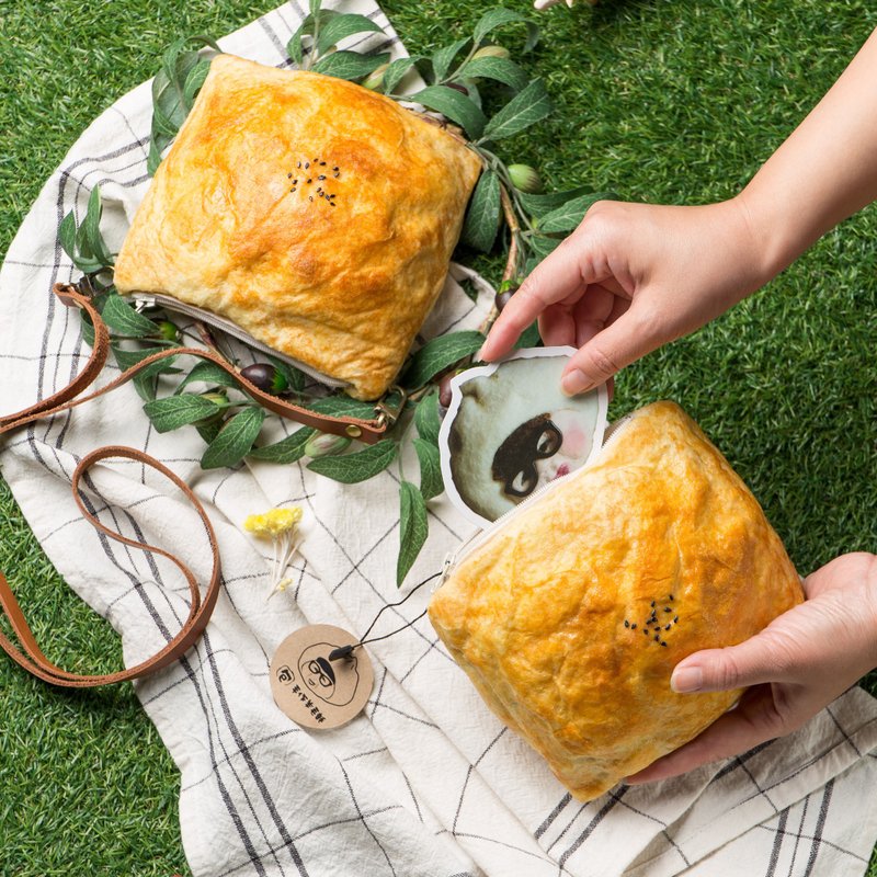 拟真羊毛毡起酥零钱包 - 零钱包 - 羊毛 橘色