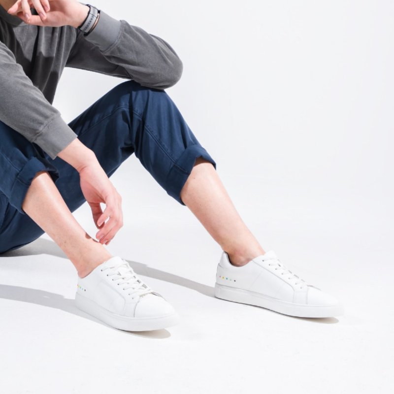 KIBO 环保升级小白鞋 - 男装休闲鞋 - 男款休闲鞋 - 环保材料 白色