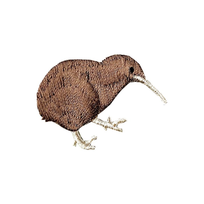 濒临绝种动物熨烫刺绣 / 奥卡里托奇异鸟 - 徽章/别针 - 绣线 