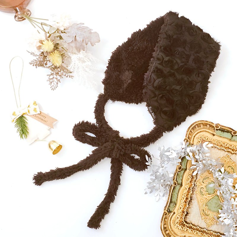 【HiGh MaLi】耳罩式头带 | 黑玫瑰蕾丝 | 发带|独家|圣诞礼物 - 帽子 - 其他人造纤维 黑色