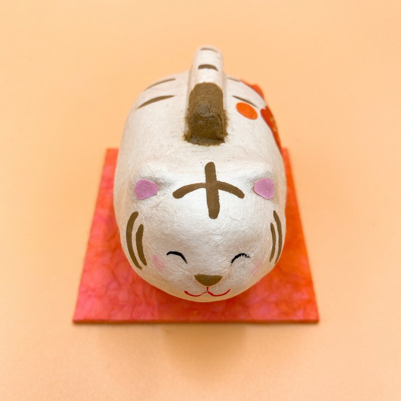 【招福干支】开运干支 生肖虎 缘起物 开运亲子虎 R125 - 摆饰 - 其他材质 白色