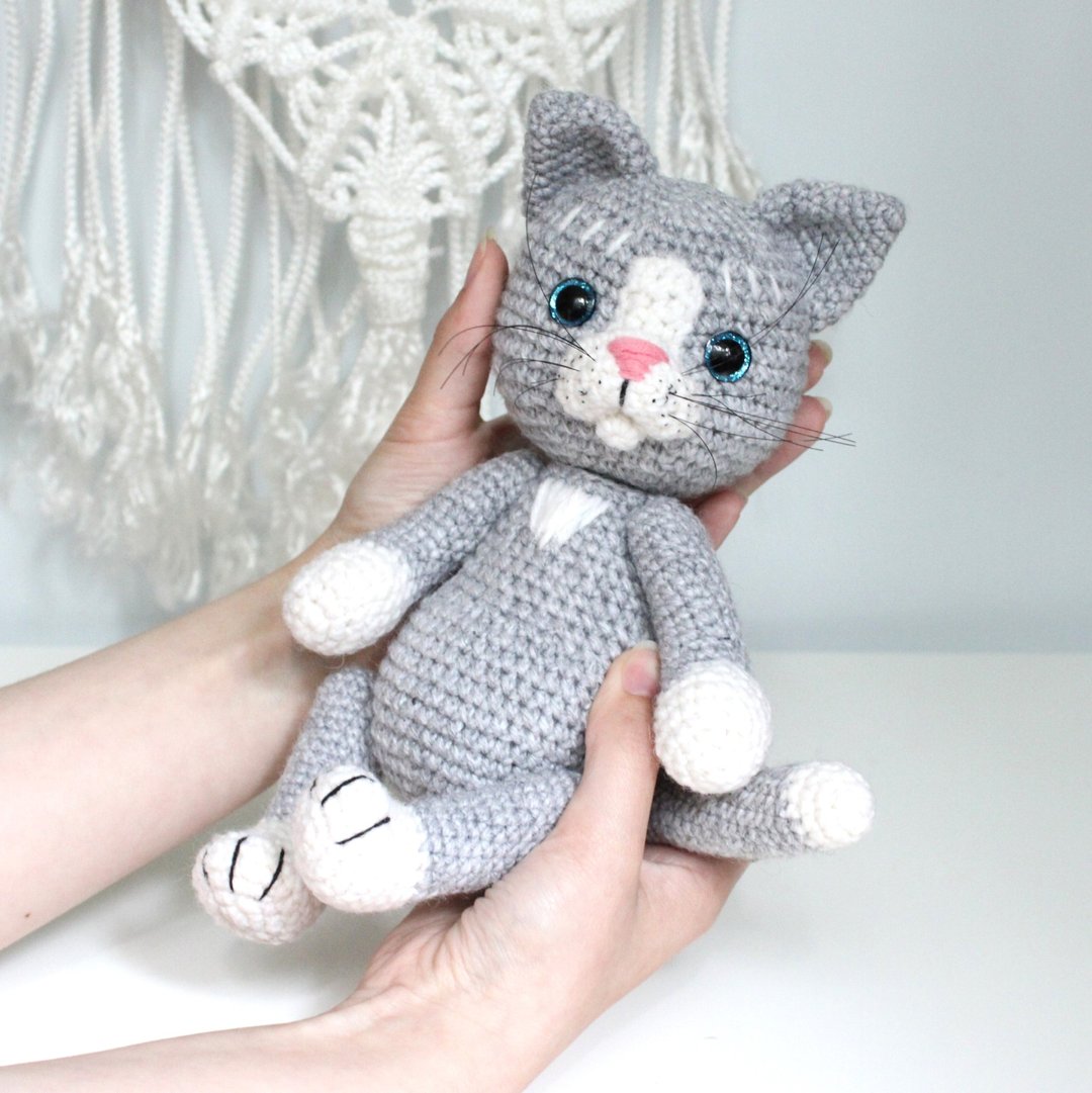 钩针猫图案 PDF 英文 小猫 amigurumi 毛绒玩具 DIY - 手工艺教程/工具书 - 其他材质 
