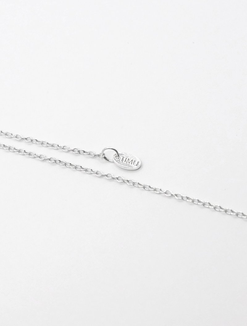 925 纯银 / Logo 细链条 - 项链 - 纯银 银色