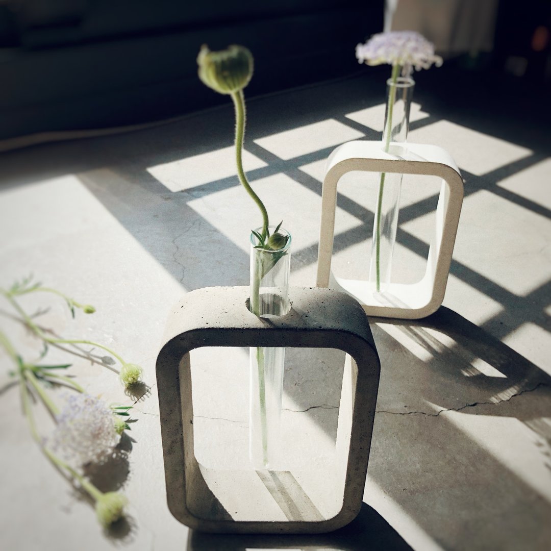纯粹系列-方形水泥花器 - 植栽/盆栽 - 水泥 灰色