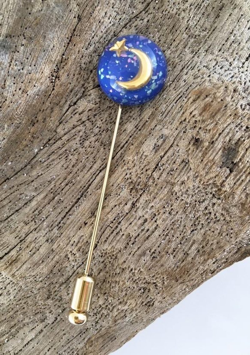 ☆ Crescent moon ☆ French charm ◆ Hatpin - 胸针 - 其他材质 