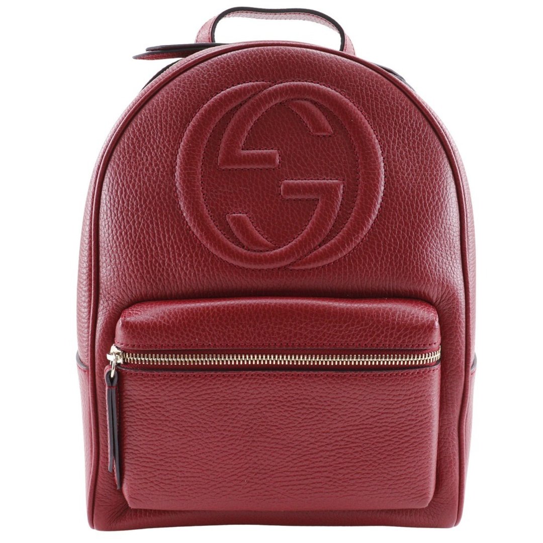 【日本直送】Gucci GUCCI Soho 后背包 双肩包 Interlocking 链条后背包 536192 皮革 红色 女性【二手】 - 后背包/双肩包 - 真皮 红色