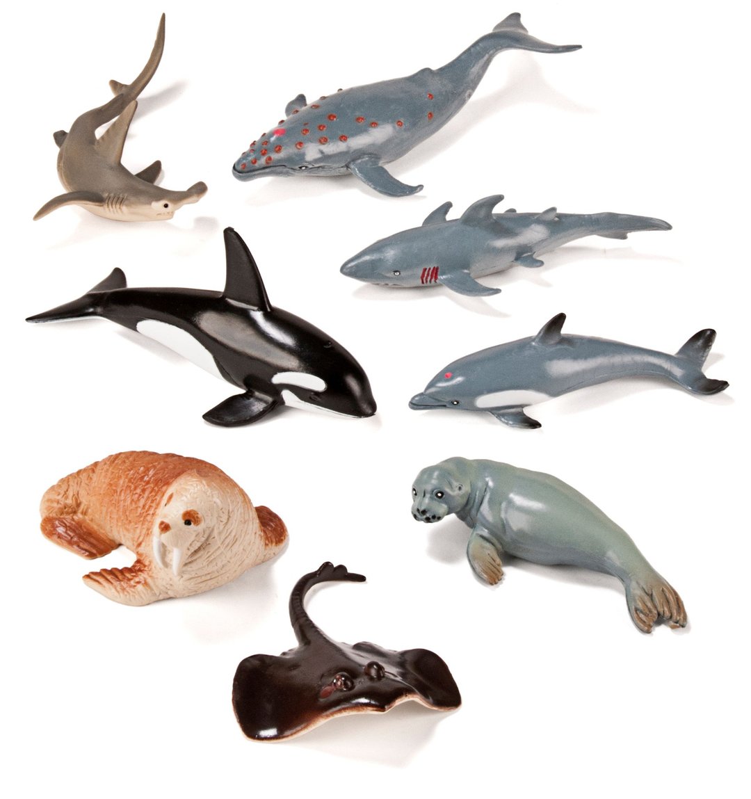 【西班牙Miniland】动物星球8件组-海洋动物 - 玩具/玩偶 - 塑料 