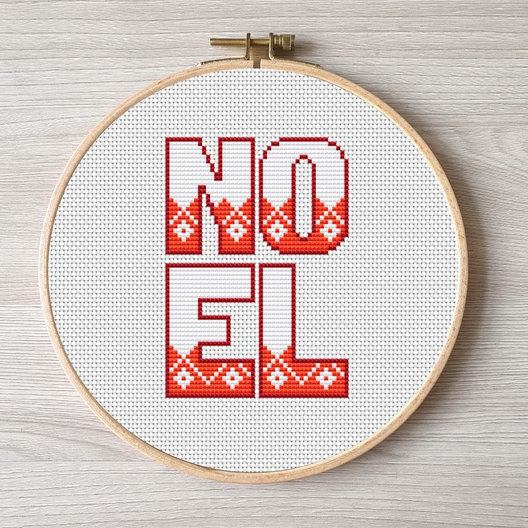 諾埃爾 十字繡 Noel pattern pdf cross stitch DIY Design Christmas digital Small - 其他数码设计 - 其他材质 