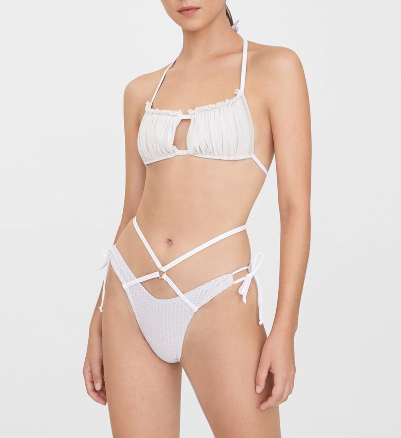 Try swimwear sustainable bandeau top in white - 女装泳衣/比基尼 - 聚酯纤维 白色