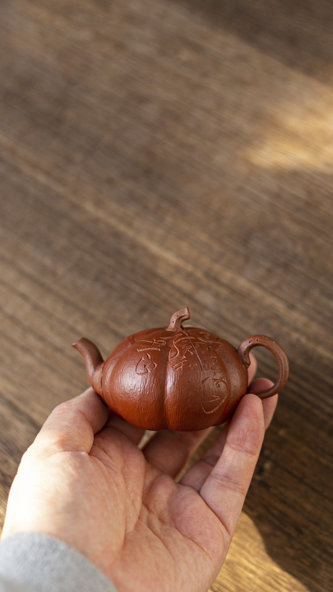 送礼紫砂壶茶壶小南瓜 双色款  把玩器 全手工制作 65CC精品把玩 - 茶具/茶杯 - 陶 灰色