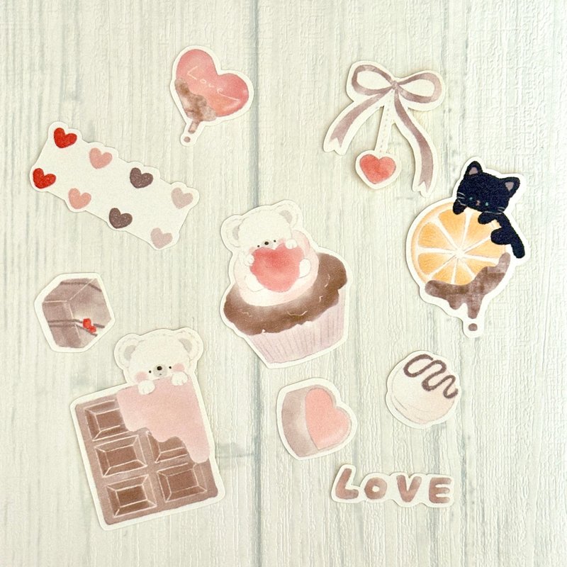 【单张式贴纸】sweet chocolate 2【Flake Sticker】 - 贴纸 - 纸 多色
