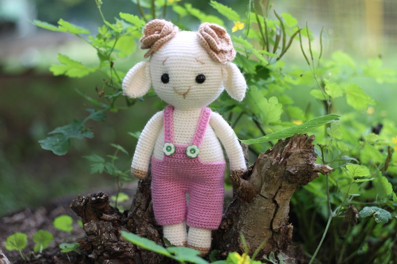 Crochet sheep, Crochet lamb Stuffed toy, Sheep white, Lamb toy crochet - 玩具/玩偶 - 羊毛 