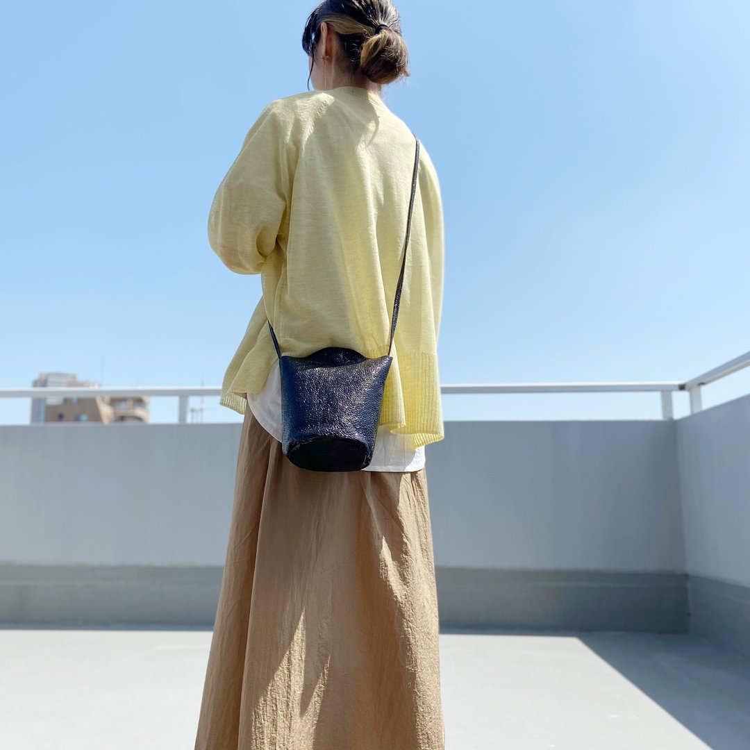 Kirakira Pochette, Single Leather, Black - 侧背包/斜挎包 - 真皮 黑色