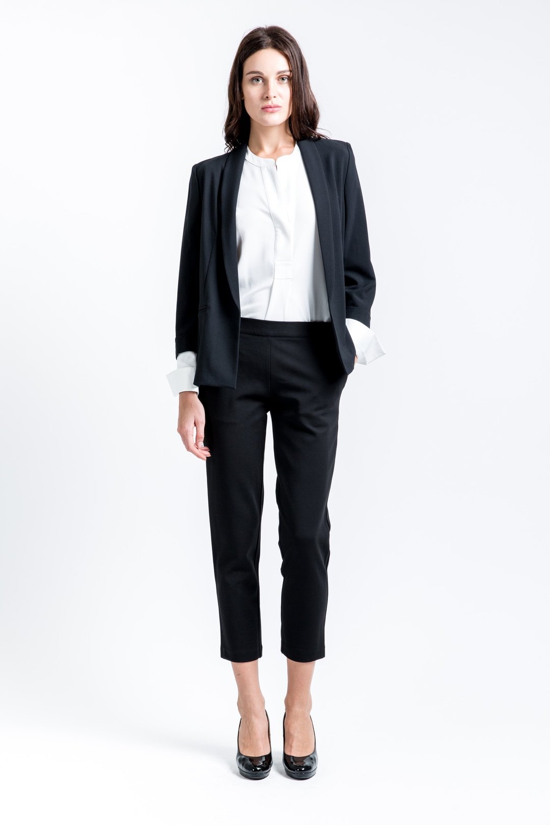 MAXI STRETCH PANTS - CLASSIC BLACK - 女装长裤 - 聚酯纤维 黑色
