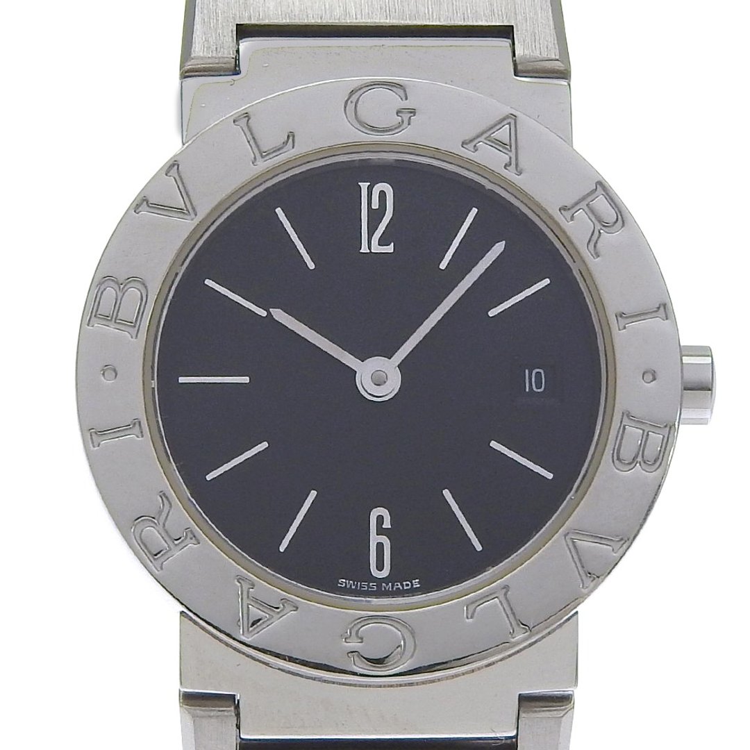 【日本直送】宝格丽 BVLGARI BVLGARI BVLGARI 腕表 BB26SS 不锈钢 石英 指针式显示 黑色表盘 女仕款【二手】 - 女表 - 不锈钢 黑色
